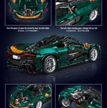 Klocki sportowy samochód zielony 3268 elementów