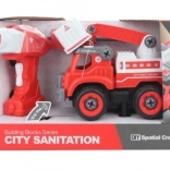 Skręcany samochód strażacki na zdalne sterowanie