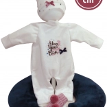 Ubranko dla lalki NEW BORN 40–42 cm, 3‑częściowy zestaw z poduszką do karmienia