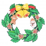 Woodcraft drewniane 3D puzzle świąteczny wieniec