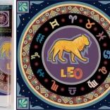 Diamentowe malowanie Znak zodiaku Lew 30x30 cm