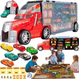Ciężarówka z autkami, zestaw 23-elementowy