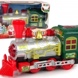 Świąteczna Lokomotywa Z Światłami i Dźwiękami na Baterie
