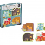Petit Collage pierwsze puzzle - Leśne zwierzątka