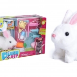 Chodzący królik 15 cm – interaktywna zabawka z dźwiękami