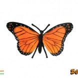 Dekoracyjny motyl monarcha wędrowna z plastiku 11 cm