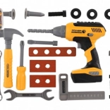 Zestaw narzędzi dziecięcych z wiertarką aku