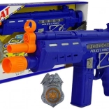 Policyjny zestaw pistolet odznaka granatowy efekty dźwiękowe i świetlne 37 cm