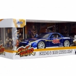 model auta mazda rx-7 1993 1:24 z figurką street fighter chun-li