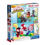 Puzzle 2x20 elementów MARVEL Spidey i jego niesamowici przyjaciele