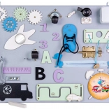 Drewniana tablica manipulacyjna i sensoryczna 50 × 37,5 cm