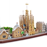 3D puzzle CityLine panorama Barcelona – 186 elementów