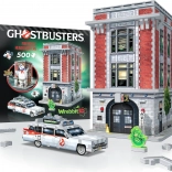 Puzzle 3D WREBBIT Ghostbusters: remiza strażacka 500 elementów