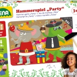 Gra z młotkiem z kolorowego korka dla dzieci