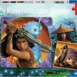 Puzzle RAVENSBURGER Raya i smok 3×49 elementów