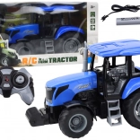 RC traktor 2.4G z pilotem i efektami dźwiękowymi – niebieski