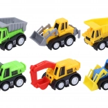 Pojazdy budowlane na napęd wsteczny 6 szt., 6 cm