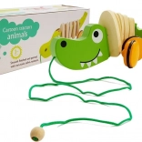 Drewniany krokodyl do ciągnięcia 18 cm
