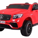 Elektryczny samochodzik Mercedes GLC 63 S dla dzieci, czerwone SUV z napędem 4x4