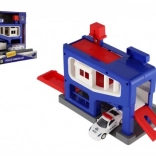 Policyjny garaż parkingowy z samochodzikiem