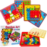 Mozaika z guzikami biedronka