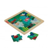 Drewniane puzzle z motywem owadów Fisher-Price