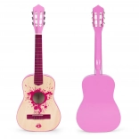 Dziecięca gitara różowa z 6 strunami ECOTOYS