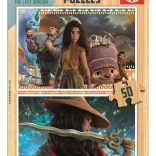 Drewniane puzzle Raya i smok 2x50 elementów