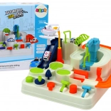 Interaktywna tor parkingowy dla dzieci z samochodzikami