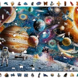 WOODEN CITY Drewniane puzzle Kosmiczna Odyseja 2w1, 2000 elementów EKO