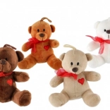 Pluszowy miś z kokardą i sercem 12 cm