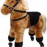 Brązowy konik na kółkach