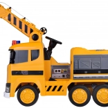 Elektryczny samochodzik dźwig z ruchomym hakiem, światłami i dźwiękami, 12V, zdalne sterowanie