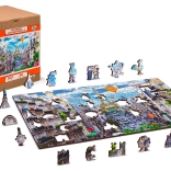 Drewniane puzzle Ruchliwy Paryż 2w1, 150 elementów
