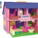 Plastowy domek dla lalek 37 cm Play House z akcesoriami