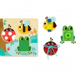 Drewniana aktywna tablica ze zwierzątkami i sortowaniem TOOKY TOY