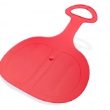 Plastowy ślizgacz Pinguin – czerwony bob śnieżny z uchwytem