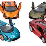 Metalowy model auta Lamborghini Sian z otwieranymi drzwiami