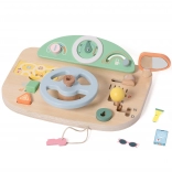 Drewniana wielofunkcyjna tablica manipulacyjna w kształcie kierownicy Classic World