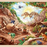 Drewniane puzzle wykopaliska dinozaurów 192 elementy