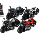 Mini motorka metal/plast na wsteczne naciąganie - 4 kolory