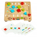 Drewniany labirynt z kształtami geometrycznymi i wzorami LUCY & LEO