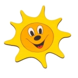 Drewniana uchwytka meblowa Słoneczko