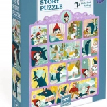 Puzzle z opowieścią Czerwony Kapturek 35 elementów