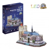 Świecące puzzle 3D Katedra Notre-Dame 149 elementów