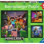 Puzzle Ravensburger Minecraft Biomy 3x49 szt.