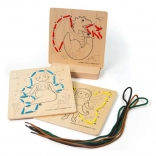 Bigjigs Toys przewlekanie według liczb – bajki