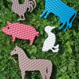 Naklejki wodne do wanny – piankowe zwierzęta domowe (mix kolorów)