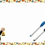 Dwustronna tablica A4 z pisakami - Krecik