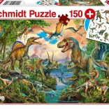 Puzzle dinozaury 150 elementów + tatuaże SCHMIDT